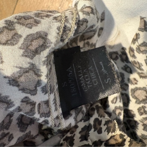 AllSaints Brown Leopard Print Kuhi Shirt with White Floral Design Size Small - Picture 7 of 10